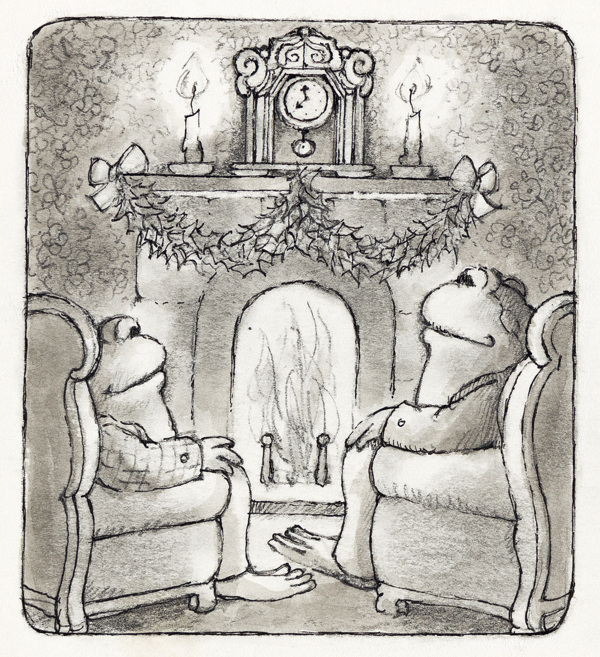 ARNOLD LOBEL (1933-1987) Toad opened his present from Frog. It was a beautiful new clock.